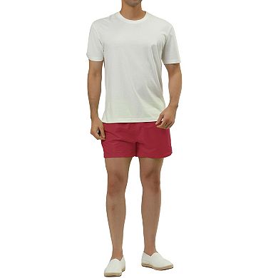 Men's Summer Solid Color Mesh Lining Swimwear Beach Shorts