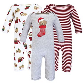 Hudson Baby Unisex Baby Cotton Coveralls, Christmas Dog