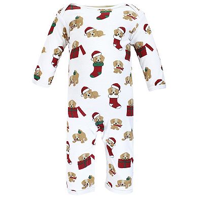 Hudson Baby Unisex Baby Cotton Coveralls, Christmas Dog