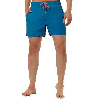 Men s Summer Casual Elastic Waistband Drawstring Mesh Lining Board Shorts