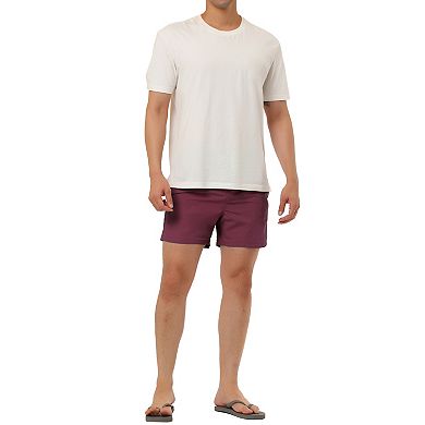 Men's Summer Holiday Elastic Waistband Drawstring Mesh Lining Swimwear Shorts