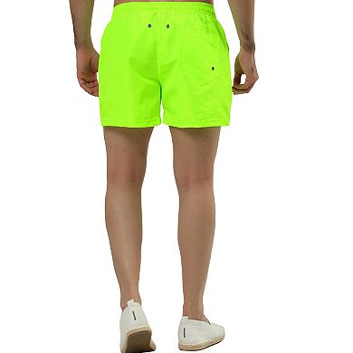 Men's Summer Lightweight Drawstring Waist Mesh Lining Solid Board Shorts