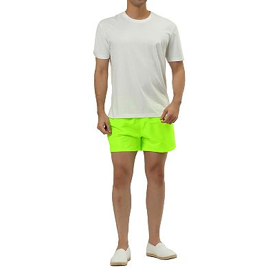 Men's Summer Lightweight Drawstring Waist Mesh Lining Solid Board Shorts