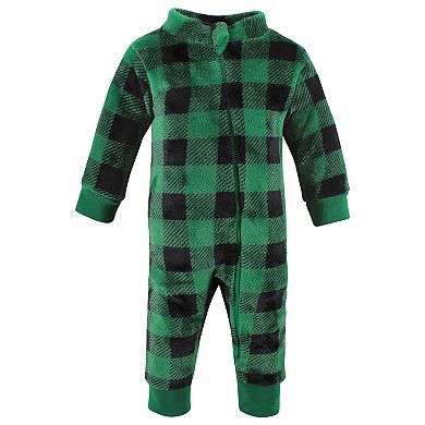 Hudson Baby Unisex Baby Plush Jumpsuits, Christmas Tree Truck