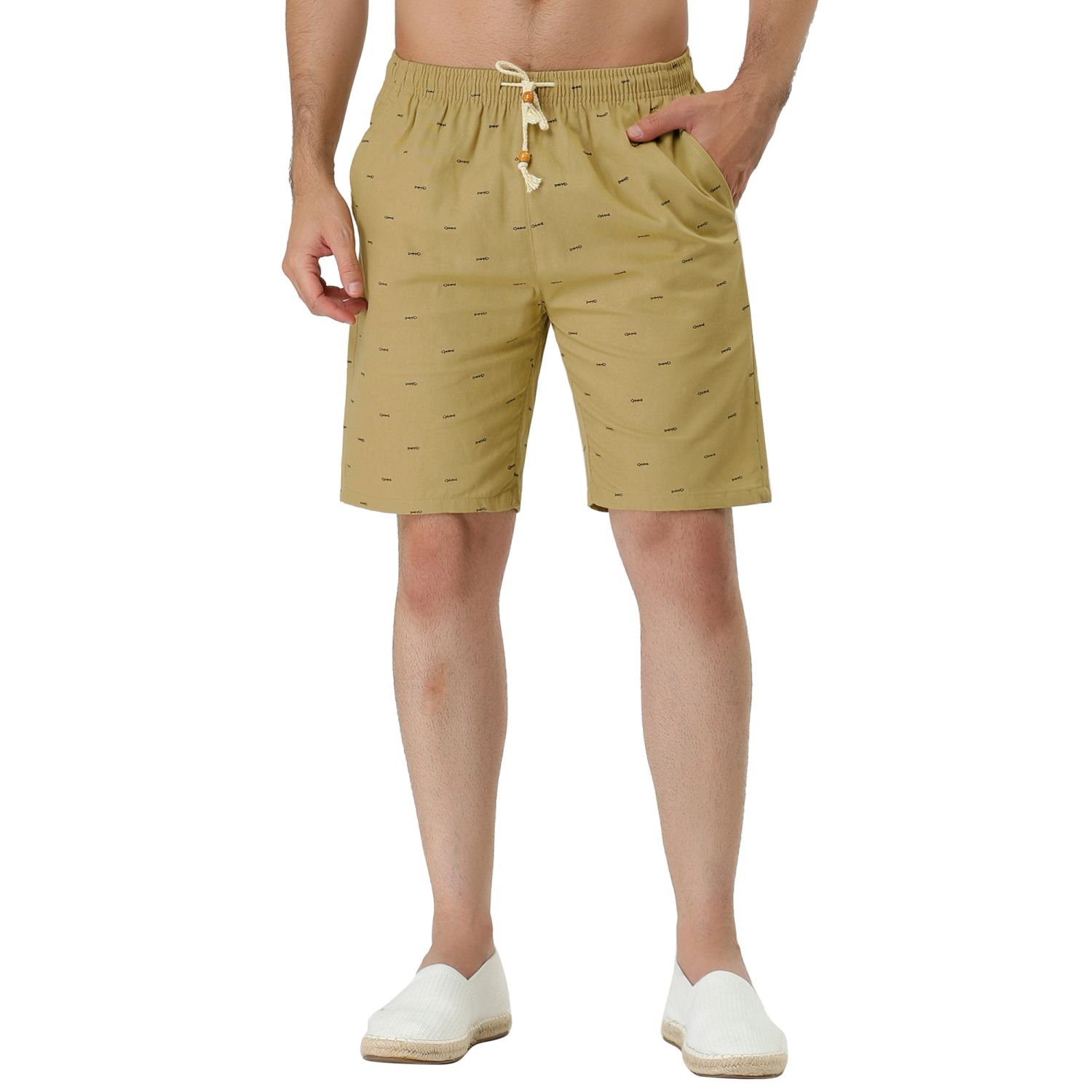 Men's Summer Holiday Drawstring Waist Mesh Lining Board Shorts
