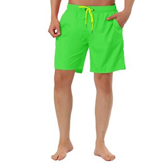 Men's Summer Casual Beach Drawstring Waist Surfing Mesh Lining Swim Shorts