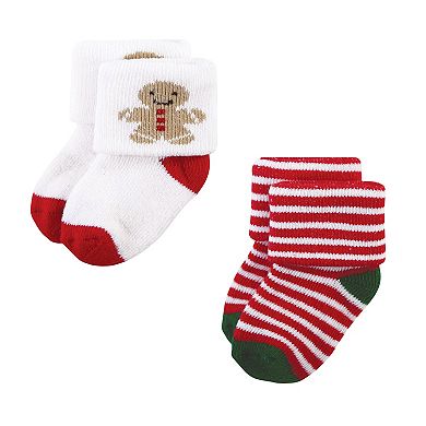 Hudson Baby Unisex Baby Cotton Rich Newborn and Terry Socks, 12 Days Christmas