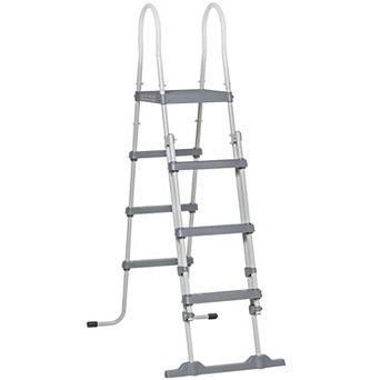Outsunny 70" Above Ground Swimming Pool Ladder, A Frame Entry Stairs