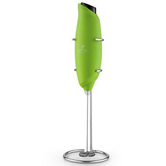 Zulay Kitchen Premium One-Touch Milk Frother for Coffee - Easy-Use Frother Handheld Foam Maker