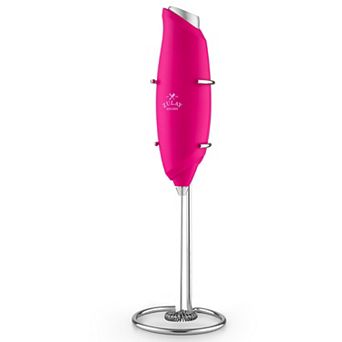Zulay Kitchen Premium One-Touch Milk Frother for Coffee - Easy-Use Frother Handheld Foam Maker