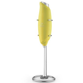 Zulay Kitchen Premium One-Touch Milk Frother for Coffee - Easy-Use Frother Handheld Foam Maker