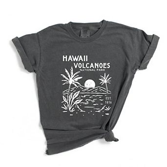Hawaii Volcanoes Garment Dyed Tees