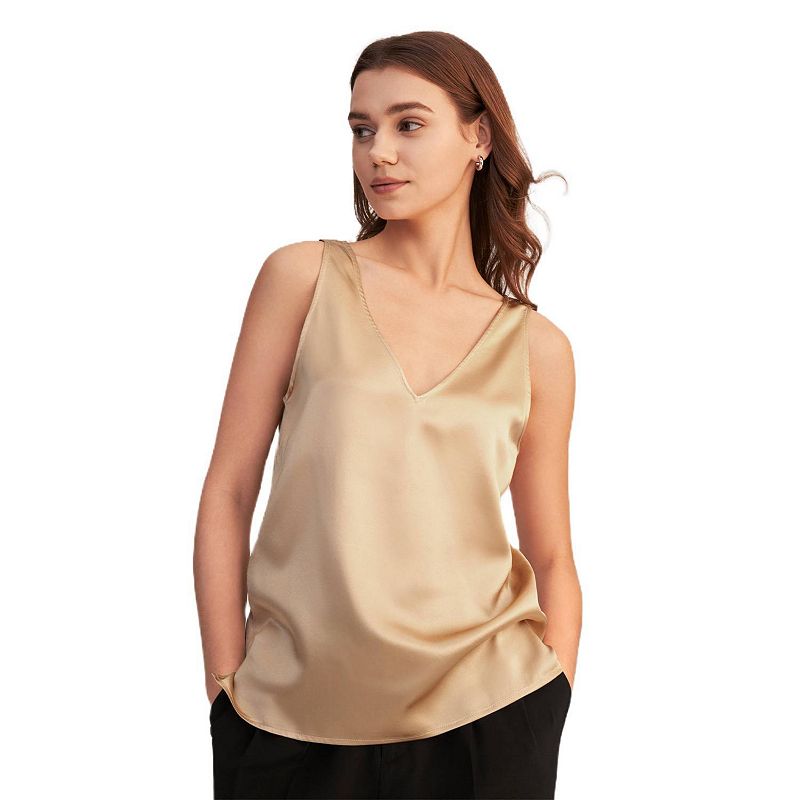 Lilysilk Women's V Neck Half-Sleeve Notch Silk Shirt