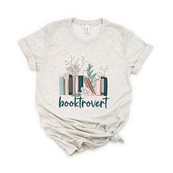 Booktrovert Floral Short Sleeve Graphic tee