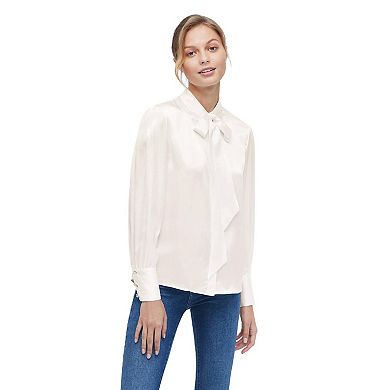 LILYSILK MIM 2 in 1 Bow Tie Silk Shirt for Women