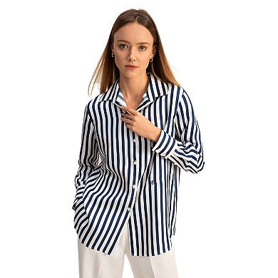 Lilysilk The Amalfi Stripe Silk Shirt For Women