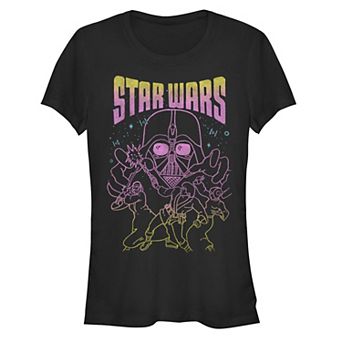 Juniors' Star Wars Neon Vintage Poster Fitted Tee