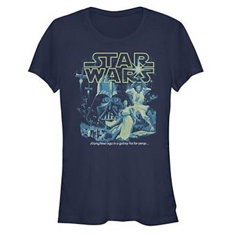 Juniors' Star Wars Neon Pop Poster Fitted Tee
