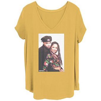 Juniors' Clueless Murray & Dionne Portrait V-Neck Graphic Tee