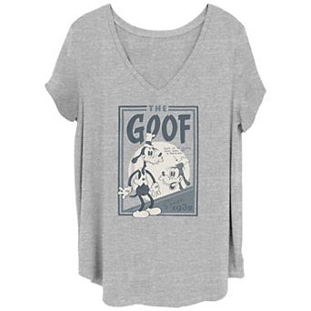 Disney's 100th Anniversary Women's Goofy Goof Since 1932 Retro V-Neck Tee