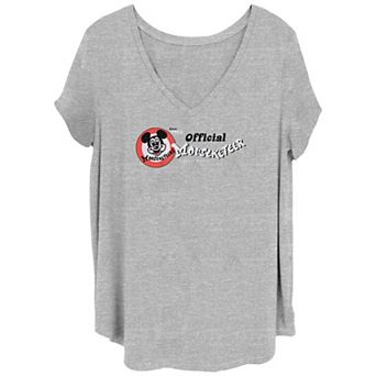 Disney's 100th Anniversary Women's Mickey Mouse Club Official Mouseketeer 1955 V-Neck Tee