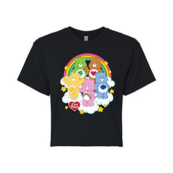 Juniors' Care Bears Cropped Graphic Tee