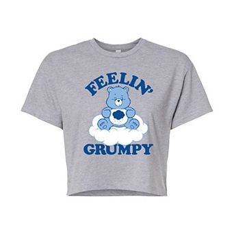 Juniors' Care Bears Feelin Grumpy Cropped Graphic Tee