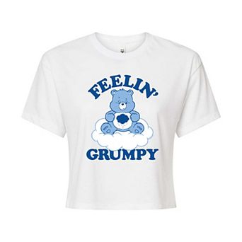 Juniors' Care Bears Feelin Grumpy Cropped Graphic Tee