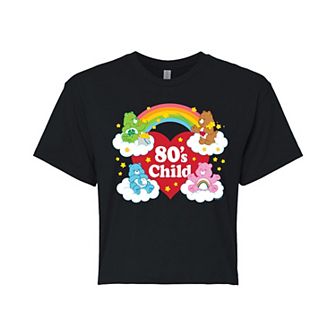 Juniors' Care Bears 80s Child Cropped Graphic Tee