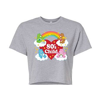 Juniors' Care Bears 80s Child Cropped Graphic Tee