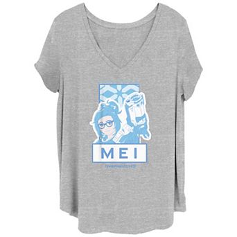 Juniors' Plus OverWatch 2 Mei Ecopoint Antarctica V-Neck Graphic Tee