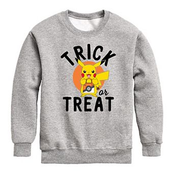 Boys 8-20 Pokemon Trick Or Treat Fleece Crew Fleece Sweatshirt