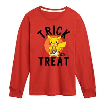 Boys 8-20 Pokemon Trick Or Treat Long Sleeve