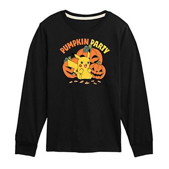 Boys 8-20 Pokemon Pumpkin Party Long Sleeve