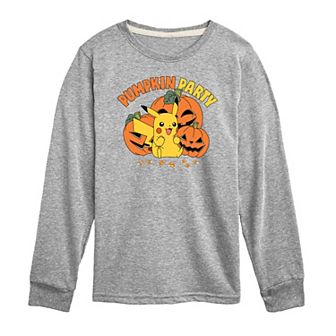Boys 8-20 Pokemon Pumpkin Party Long Sleeve