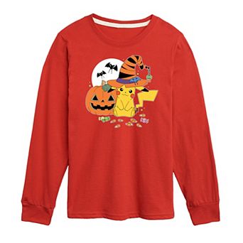 Boys 8-20 Pokemon Witch Pikachu Long Sleeve