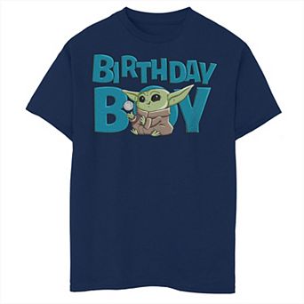 Boys The Mandalorian Grogu Birthday Boy Ball Graphic Tee