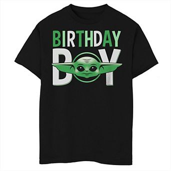 Boys The Mandalorian Birthday Boy Grogu Face Graphic Tee
