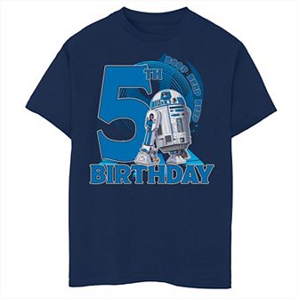 Boys Star Wars R2-D2 Boop Beep Beep 5th Birthday Graphic Tee