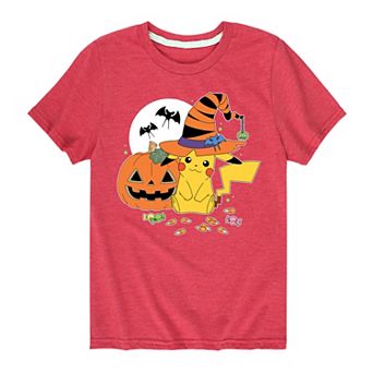 Boys 8-20 Pokemon Witch Pikachu With Candy Graphic Tee