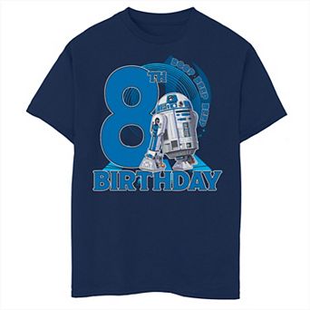 Boys Star Wars R2-D2 Boop Beep Beep 8th Birthday Graphic Tee