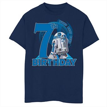 Boys Star Wars R2-D2 Boop Beep Beep 7th Birthday Graphic Tee