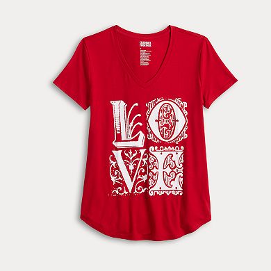 Women's Buffalo Plaid Love Heart Shirt - Valentine's Day Graphic Tee With Short Sleeves 8 thumbnail image