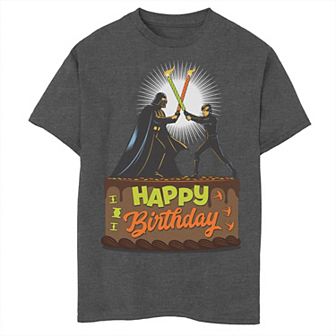 Boys Star Wars Father And Son Birthday Cake Graphic Tee