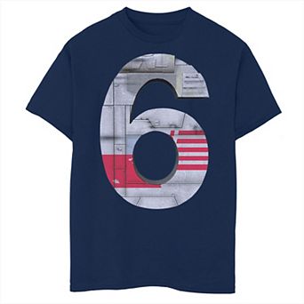 Boys Star Wars X-Wing Sixth Birthday Graphic Tee