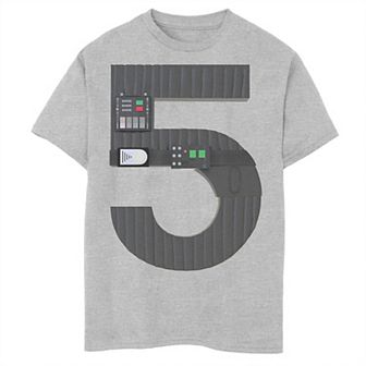 Boys Star Wars Darth Vader Fifth Birthday Graphic Tee
