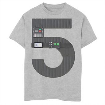 Boys Star Wars Darth Vader Fifth Birthday Graphic Tee