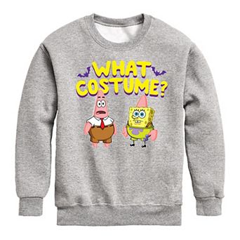 Boys 8-20 Nickelodeon SpongeBob SquarePants What Costume Crew Fleece Sweatshirt