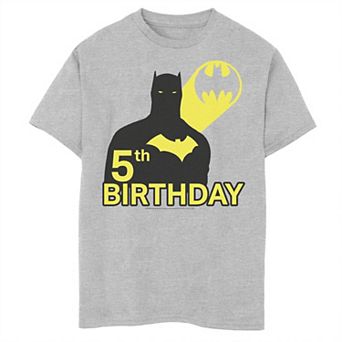 Boys DC Comics Batman 5th Birthday Silhouette Graphic Tee