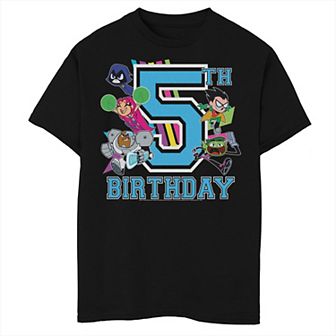Boys DC Comics Graphic Teen Titans Go 5th Birthday Graphic Tee